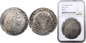 France Kingdom Louis XIV 1 Ecu 1710 E Tours mint Silver NGC XF45 Dy# 1324