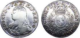 France Kingdom Louis XV 1 Ecu 1733 E Tours mint Silver VF 28.7g KM#486.7