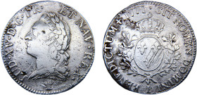 France Kingdom Louis XV 1 Ecu 1771 I Limoges mint Silver VF 29g Dy# 1685