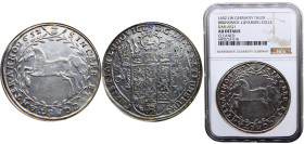 Germany Holy Roman Empire Duchy of Brunswick-Lüneburg-Celle Christian Ludwig 1 Thaler 1652 LW Silver NGC AU KM# 211