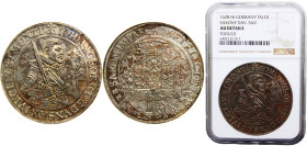 Germany Holy Roman Empire Electorate of Saxony Johann Georg I 1 Thaler 1628 HI Dresden mint Silver NGC AU KM# 132