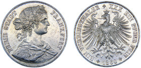 Germany States Free imperial city of Frankfurt 1 Vereinsthaler 1860 Silver XF 18.5g KM# 360
