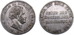 Germany States Kingdom of Prussia Friedrich Wilhelm III 1 Thaler 1837 A Berlin mint(Mintage 50000) "Mining Thaler" Silver XF 22.1g KM# 420