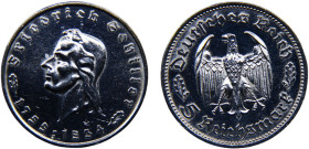 Germany The Third Reich 5 Reichsmark 1934 F Stuttgart mint Silver AU 13.9g KM# 85