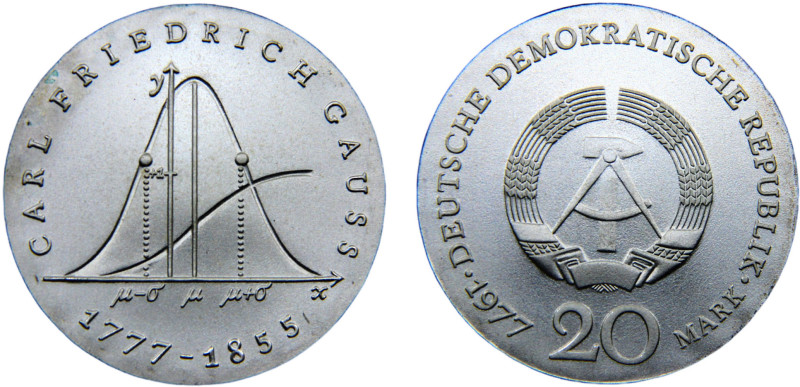 Germany Democratic Republic 20 Mark 1977 A Berlin mint(Mintage 55000) 200th Anni...