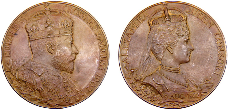 Great Britain United Kingdom Edward VII Medal 1902 Edward VII and Alexandra, Cor...