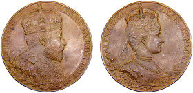 Great Britain United Kingdom Edward VII Medal 1902 Edward VII and Alexandra, Coronation Edward VII 1902, 56mm Bronze UNC 81.6g