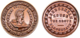 Great Britain United Kingdom Medal ND Blackheath's ashburnham house, 45mm Bronze UNC 45.4g