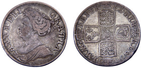 Great Britain United Kingdom Anne 1 Shilling 1711 3rd bust Silver VF 5.8g KM#523.1