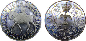 Great Britain United Kingdom Elizabeth II 25 New Pence 1977 Royal mint 25th anniversary of accession of Queen Elizabeth II Silver PF 28.6g KM# 920a