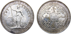 Great Britain United Kingdom Edward VII 1 Dollar 1902 B Bombay mint British Trade Dollar Silver UNC 27g KM# T5