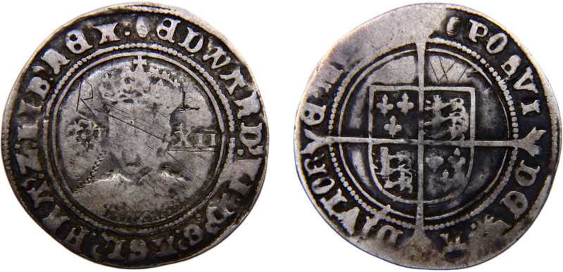 Great Britain Kingdom of England Edward VI 1 Shilling ND (1551-1553) 3rd period,...