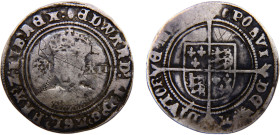 Great Britain Kingdom of England Edward VI 1 Shilling ND (1551-1553) 3rd period, scratches Silver Fine 5.3g Sp# 2482