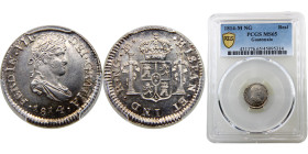 Guatemala Spanish colony Fernando VII 1 Real 1814 NG M Guatemala City mint Top Pop Silver PCGS MS65 KM# 66