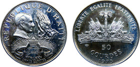 Haiti Second Republic 50 Gourdes 1975 Holy Year Silver PF 16.7g KM# 123