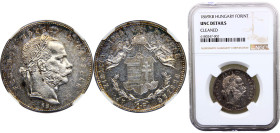 Hungary Austro-Hungarian Empire Franz Joseph I 1 Forint 1869 KB Kremnica mint Silver NGC UNC KM# 449