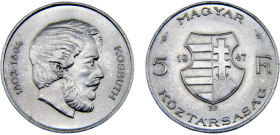 Hungary Republic 5 Forint 1947 BP Budapest mint Lajos Kossuth Silver UNC 11.8g KM# 534a