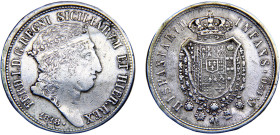 Italy States Kingdom of the Two Sicilies Ferdinando I 120 Grana 1818 1st type, large head Silver XF 27.3g KM# 281