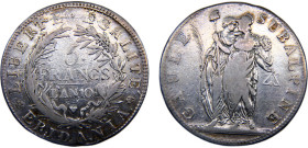 Italy States Republic of Piedmont 5 Francs AN10 (1801) Silver VF 24.7g C# 4