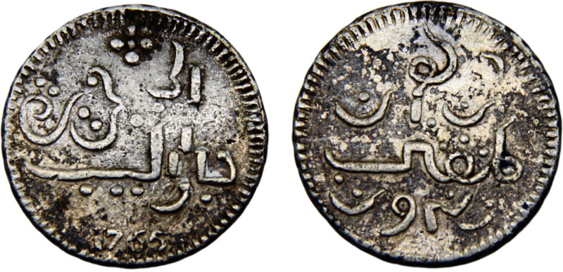 Netherlands East Indies Dutch East India Company 1 Rupee 1765 Silver XF 12.9g KM...