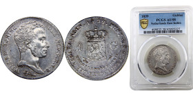 Netherlands East Indies Dutch colony Willem I 1 Gulden 1839 Silver PCGS AU58 KM# 300a