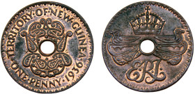 New Guinea Australian territory Edward VIII 1 Penny 1936 Melbourne mint Bronze UNC 6.6g KM# 6