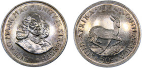 South Africa Republic 50 Cents 1964 Pretoria mint Silver UNC 28.2g KM# 62