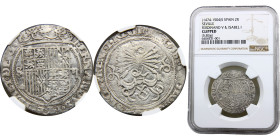 Spain Kingdom of Castile and Aragon Fernando V and Isabel I 2 Reales ND (1474-1504) S Seville mint Silver NGC Clipped