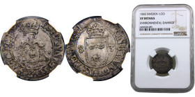 Sweden Kingdom Johan III 1/2 Ore 1583 Silver NGC XF MB# 162
