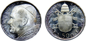 Vatican City City State John Paul II 500 Lire 1979//I IPZS Rome mint Beginning of the Pontificate Silver BU 11g KM# 148