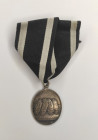 Kingdom of Prussia. "Jub.Medaille zur Völkerschlacht bei Leipzig 1813 - Suum Cuique Eisenguss. 
On a modern ribbon. Kingdom of Prussia. Friedrich Wil...