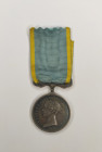 British Empire. Crimea Medal 1854-1856.
Crimea Medal 1854-1856. Miniatire version. British Empire, 1855 - 1860. Private workshop. Diameter: 27 mm. Si...