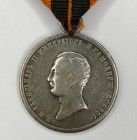 Medal "For Bravery" with a portrait of Emperor Alexander II. On the old St. George ribbon.
 Russian Empire, St. Petersburg Mint, 1855 - mid-1860s. Ob...