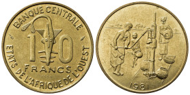 AFRICA DELL'OVEST. Etats de l'Afrique de l'ouest. 10 Francs 1981 ESSAI (prova). qFDC