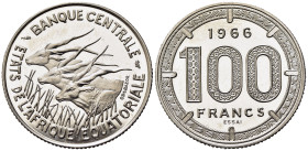 AFRICA EQUATORIALE. 100 Francs 1966 Essai. FDC