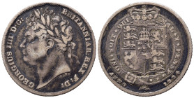 GRAN BRETAGNA. Giorgio IV (1820-1830). 6 pence 1824. Ag. MB-BB