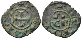BRINDISI o MESSINA. Corrado II (1254-1258). Denaro Mi (0,73 g). Croce patente - R/ C R sormontato da omega. Spahr 175. BB