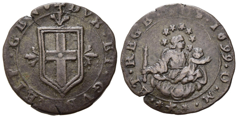 GENOVA. Dogi biennali III fase (1637-1797). 8 denari 1699. Mi (0,96 g). BB+