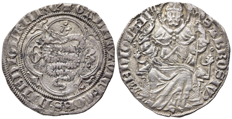 MILANO. Gian Galeazzo Visconti (1385-1402). Pegione. Ag (2,04 g). MIR 121/4; Cr....