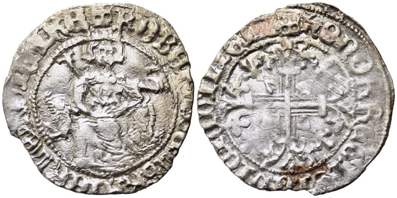 NAPOLI. Roberto d'Angiò (1309-1343). Gigliato Ag (3,65 g). qBB