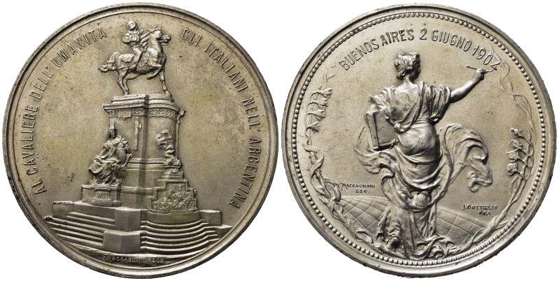 Medaglia Buenos Aires 2 Giugno 1904 - Al Cavaliere dell'umanità - Gli Italiani n...