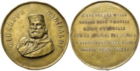 PERSONAGGI. Garibaldi. Medaglia commemorativa morte di Garibaldi (1807-1882). Galvanoplastica (20,14 g - 50,7 mm). Rara. SPL