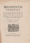 ANTICO MANIFESTO CAMERALE moneta da 2,6 Soldi REGNO DI SARDEGNA VITTORIO EMANUELE I. Torino Stamperia Reale, 1814. In condizioni come da foto, con seg...