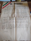 MANIFESTO Maremma 18 Novembre 1935 Il marmo con segni del tempo, strappetti