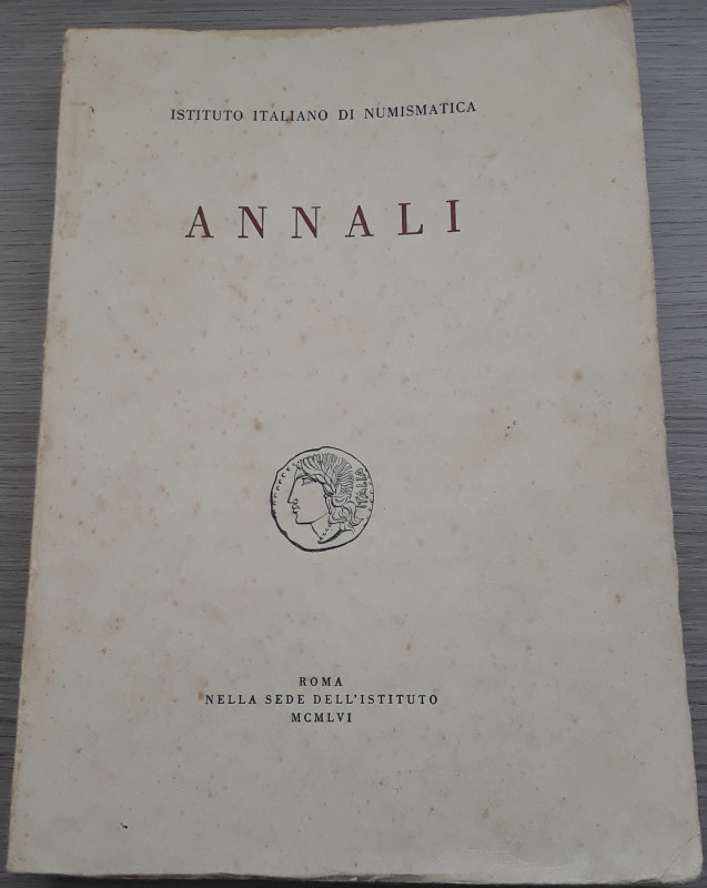 AA.VV. - Annali dell’istituto italiano di numismatica , 1956, volume 3, Roma, 19...