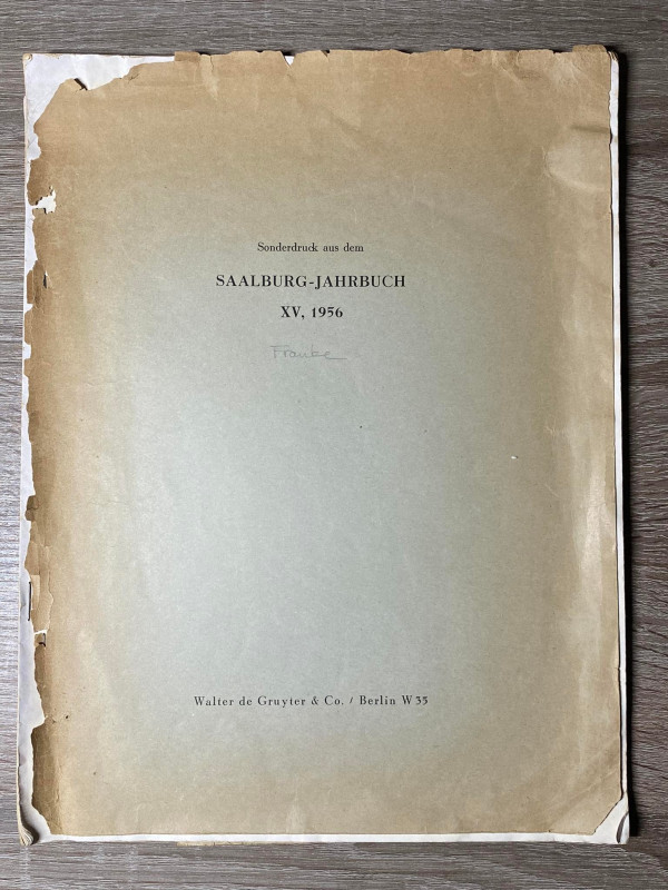 DE GRUYTER W. & Co. - Sonderdruck aus dem, Saalburg - Jahrbuch XV, 1956. Die rom...