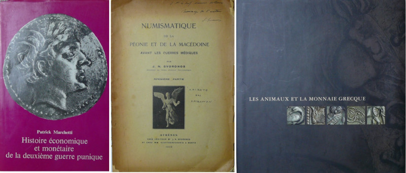 Lot de 3 ouvrages sur la numismatique grecque
1- Numismatique de la Péonie et d...