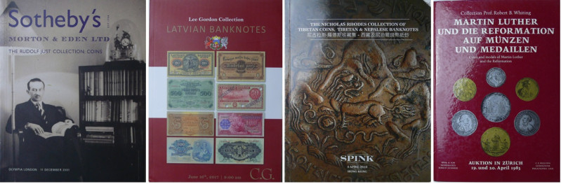 Lot de 4 catalogues de vente ; 2 de la Maison Spink, 1 de la Maison C.G et 1 de ...