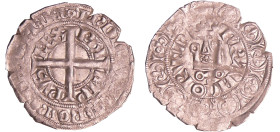 Philippe VI (1328-1350) - Gros à la couronne 3ème émission (29 janvier 1340)
A/ PHILIPPVS REX. Croix pattée coupant la légende intérieure. 
R/ Couro...