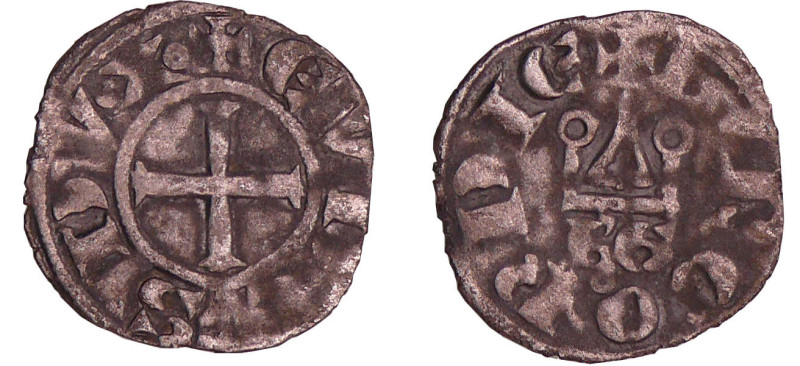 Bourgogne - Eudes IV - Denier tournoi
Eudes IV (1315-1350). A/ EVDES DVX Croix....